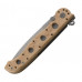 Canivete CRKT com AutoLAWKS e empunhadura em FRN na cor deserto. 